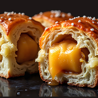 디저트와 빵 요리 이미지